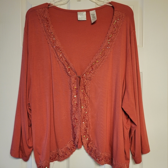 Emma James Sweaters - Emma James Woman Soft Sequined Cardigan Shrug ~ Pretty & Sparkly ~ (1X?) FINAL